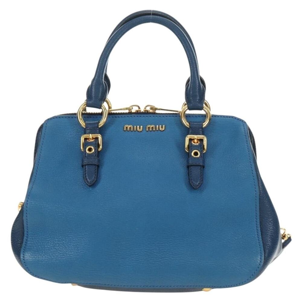 Miu Miu Matelasse Handbag Blue
